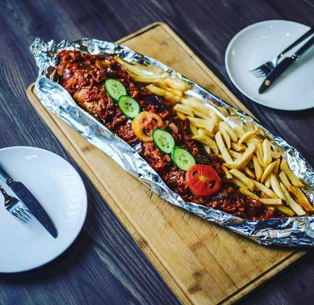 Barbequed Fish + Fries